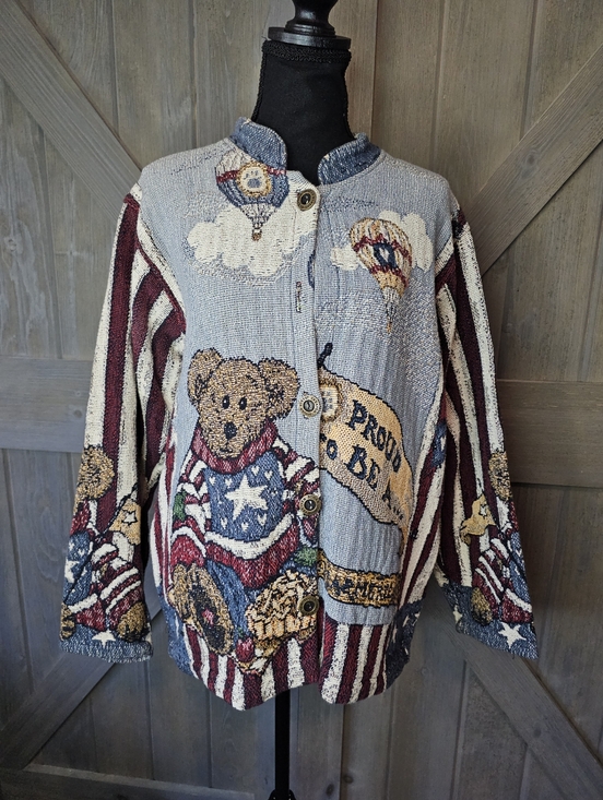 Jackets & Blazers - Vintage Sugar Street Weavers American Boyds Bear Jacket sz Large